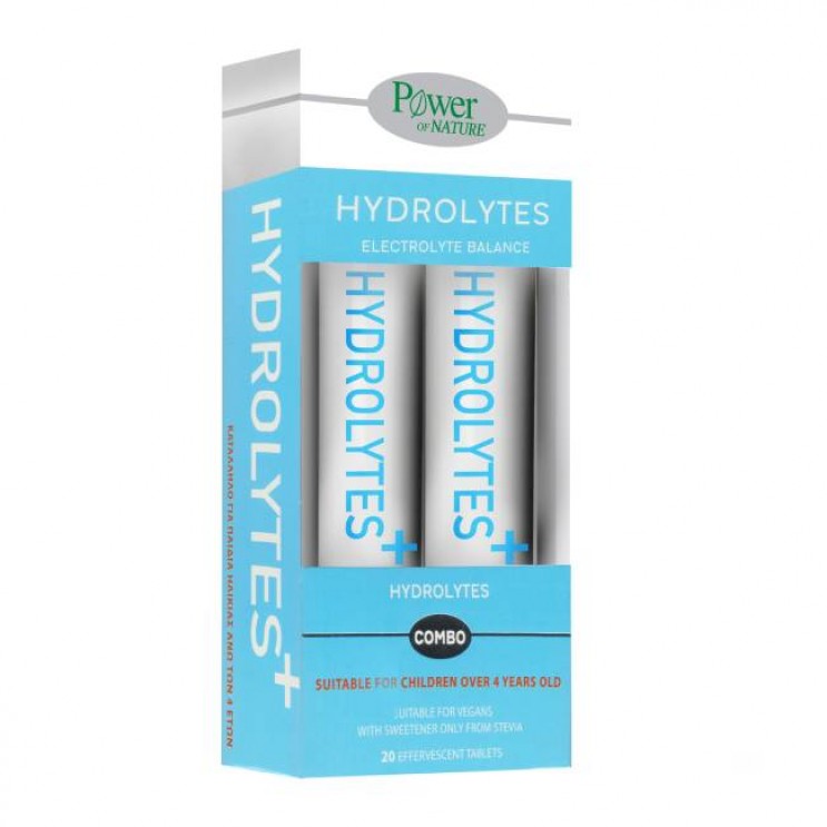 Power Health Hydrolytes stevia Συμπλήρωμα Διατροφής με Ηλεκτρολύτες με Στέβια 20eff.tabs & Δώρο Hydrolytes stevia 20eff.tabs