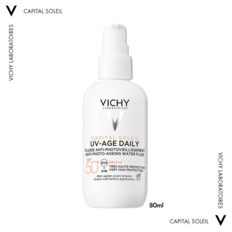 Vichy Capital Soleil UV-Age Daily SPF50+ 80ml | Λεπτόρρευστο Αντηλιακό Προσώπου Κατά της Φωτογήρανσης ΦΡΟΝΤΙΔΑ ΠΡΟΣΩΠΟΥ