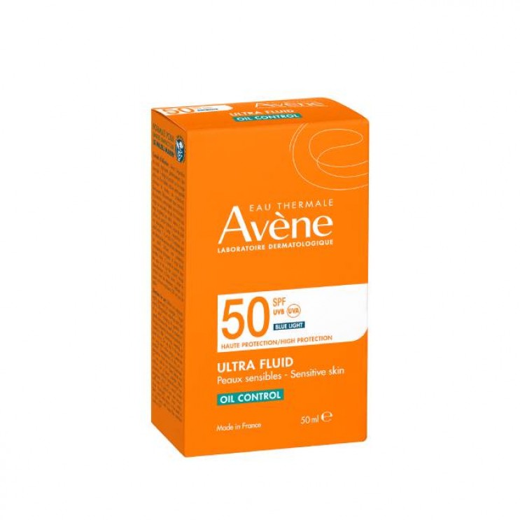 Avene Ultra Fluid Oli Control SPF50 50ml | Λεπτόρρευστο Αντηλιακό Χωρίς Άρωμα για Ευαίσθητο Δέρμα