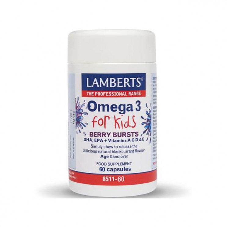 Lamberts Omega 3 for Kids – Berry Bursts 60caps | Ωμέγα 3 για Παιδιά με Γεύση Βατόμουρο      ΔΗΜΟΦΙΛΕΣΤΕΡΑ