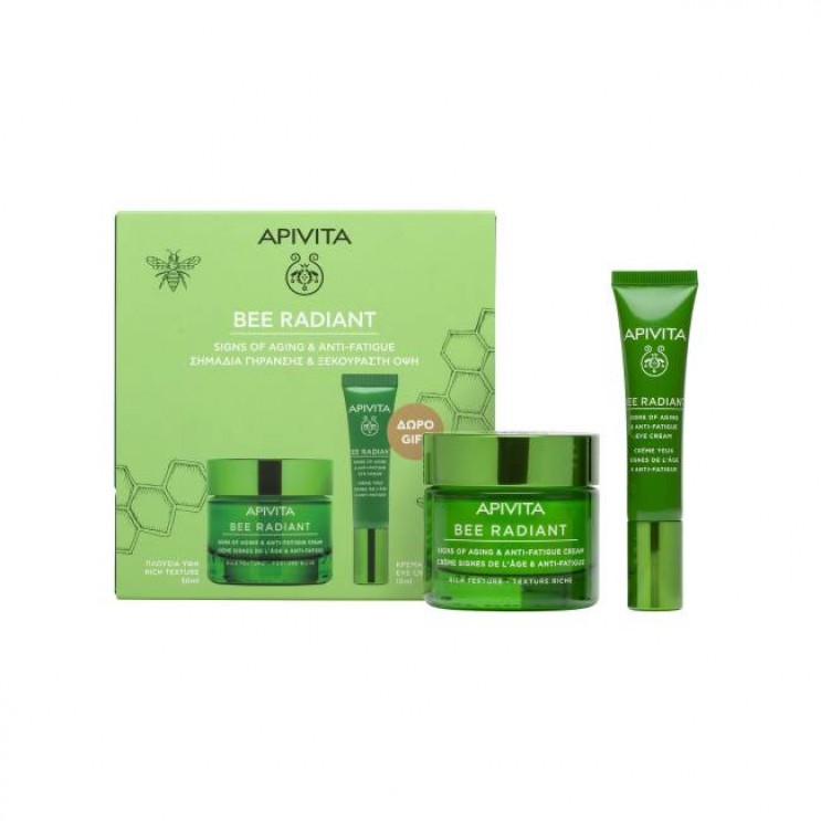 Apivita Bee Radiant Cream, Rich Texture Κρέμα Πλούσιας Υφής 50ml & Δώρο Bee Radiant Eye Cream  Κρέμα Ματιών 15mlΦΡΟΝΤΙΔΑ ΠΡΟΣΩΠΟΥ