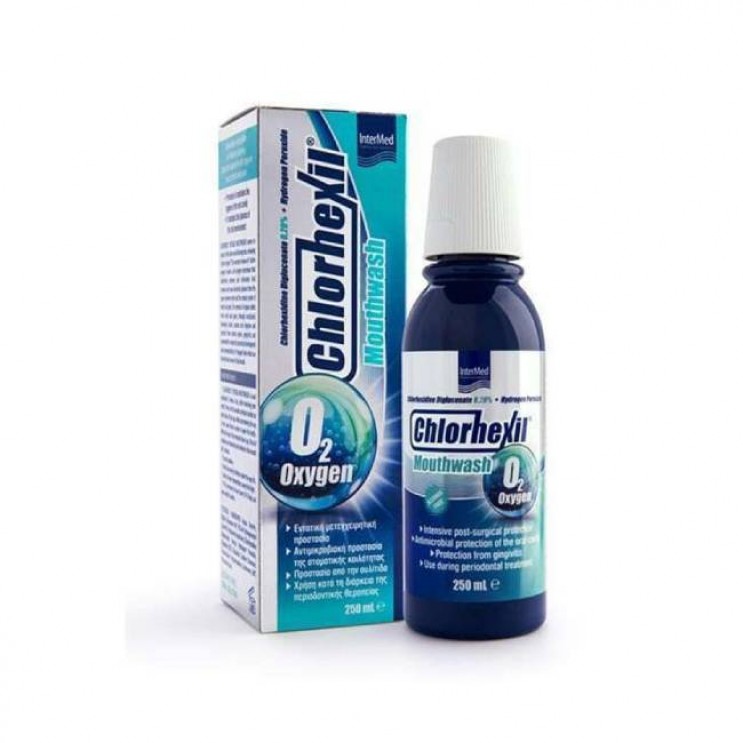 Intermed Chlorhexil Oxygen Mouthwash 250ml | Στοματικό Διάλυμα για Εντατική Μετεγχειρητική Προστασία