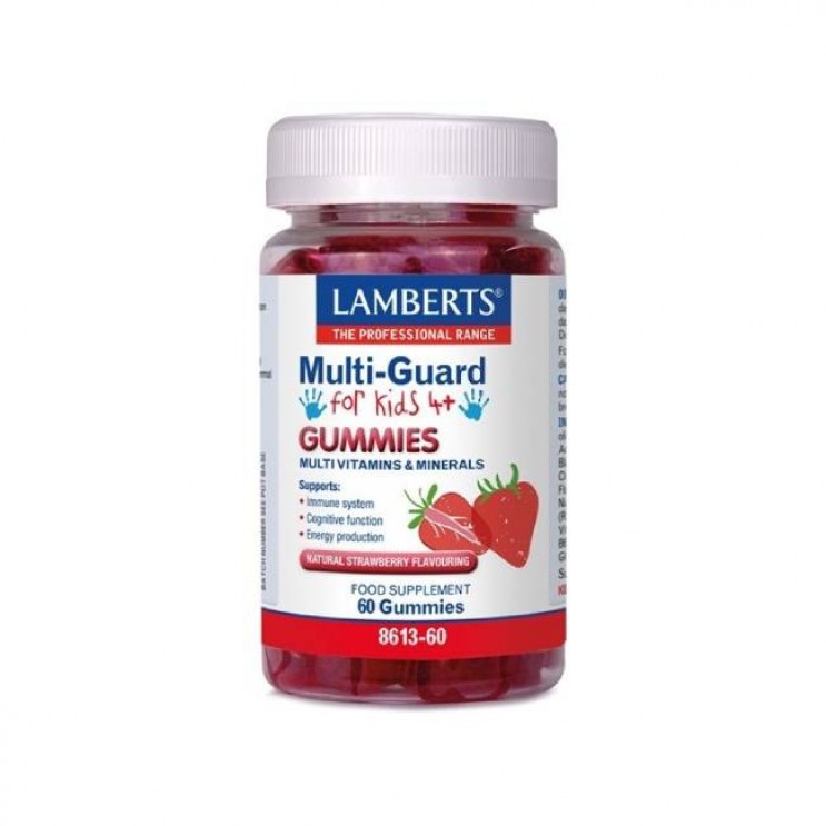 Lamberts Multi-Guard Gummies for Kids 60 ζελεδάκια | Παιδική Πολυβιταμίνη σε Ζελεδάκια με Γεύση Φράουλα