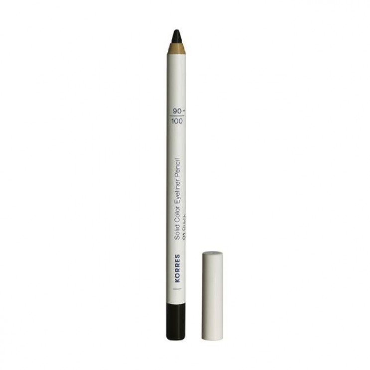 Korrea Solid Color Eyeliner Pencil 01 Black 1.2g | Απαλό Μολύβι για το Περίγραμμα των Ματιών Μαύρο 