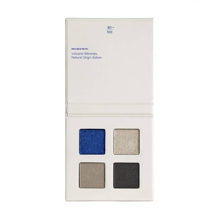 Korres Real Color Eyeshadow Palette 02 Smokey Sea 4g | Τετραπλή Παλέτα Σκιών με Κρεμώδη Υφή 