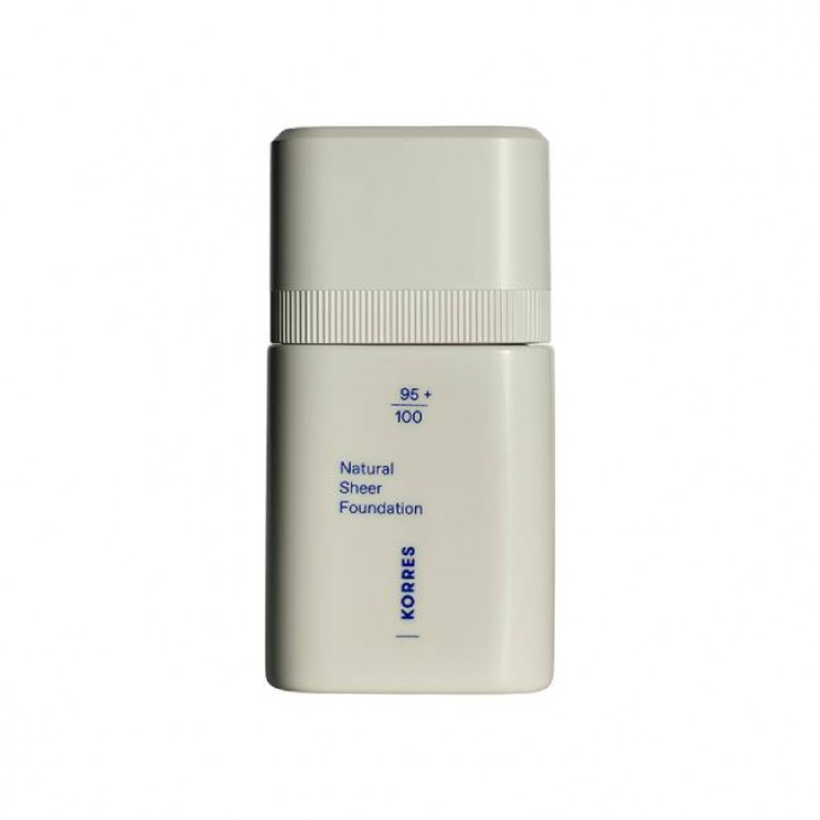 Korres Natural Sheer Foundation 03 Tan 30ml | Ανάλαφρο Foundation με Διάφανη Κάλυψη , Σκούρα Απόχρωση
