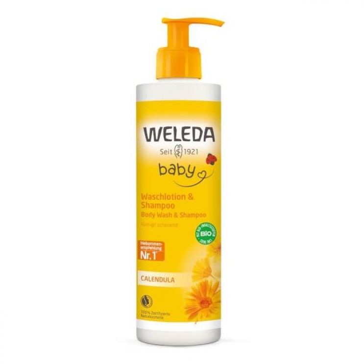 Weleda Baby Shampoo & Body Wash Calendula 400ml | Βρεφικό Σαμπουάν & Αφρόλουτρο με Καλέντουλα ΦΡΟΝΤΙΔΑ ΜΩΡΟΥ