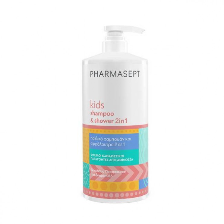 Pharmasept Kids 2in1 Shampoo & Shower 1lt | Απαλό Παιδικό Σαμπουάν και Αφρόλουτρο