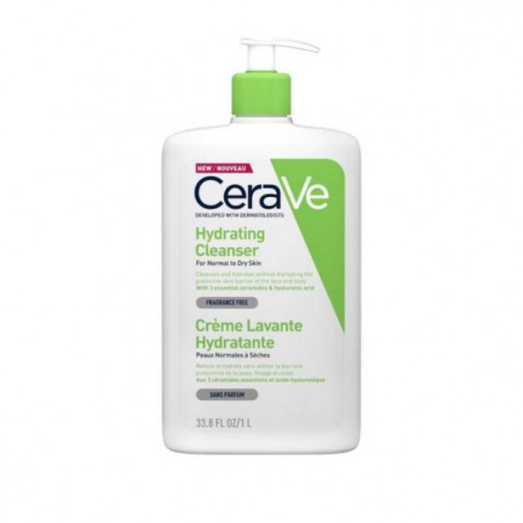 CeraVe Hydrating Cleanser 1lt  | Κρέμα Καθαρισμού Προσώπου & Σώματος για Κανονικό έως Ξηρό Δέρμα ΦΡΟΝΤΙΔΑ ΠΡΟΣΩΠΟΥ