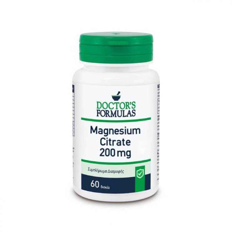 Doctor's Formulas Magnesium Citrate 200mg 60tabs | Συμπλήρωμα Διατροφής, Φόρμουλα Κιτρικού Μαγνησίου