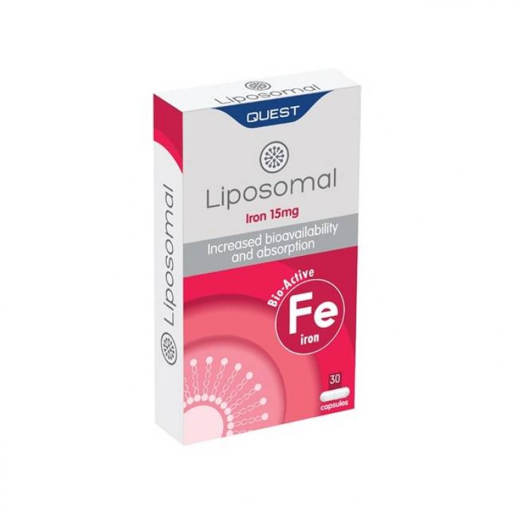 Quest Liposomal Iron 15mg 30caps | Συμπλήρωμα Διατροφής Σιδήρου Λιποσωμικής Μορφής