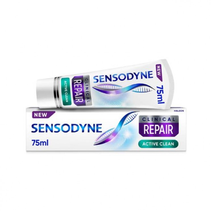Sensodyne Clinical Repair Active Clean Toothpaste 75ml | Οδοντόκρεμα για Αναδόμηση και Προστασία από την Ευαισθησία