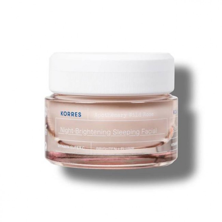 Korres Apothecary Wild Rose Night-Brightening Sleeping Facial Cream 40ml | Επανορθωτική Κρέμα Νύχτας Άγριο Τριαντάφυλλο για Λάμψη και Πρώτες Ρυτίδες
