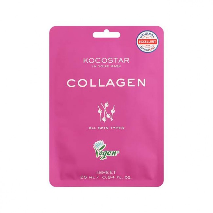 Kocostar Collagen Face Mask 1τμχ | Εμποτισμένη Μάσκα Αναζωογόνηση
