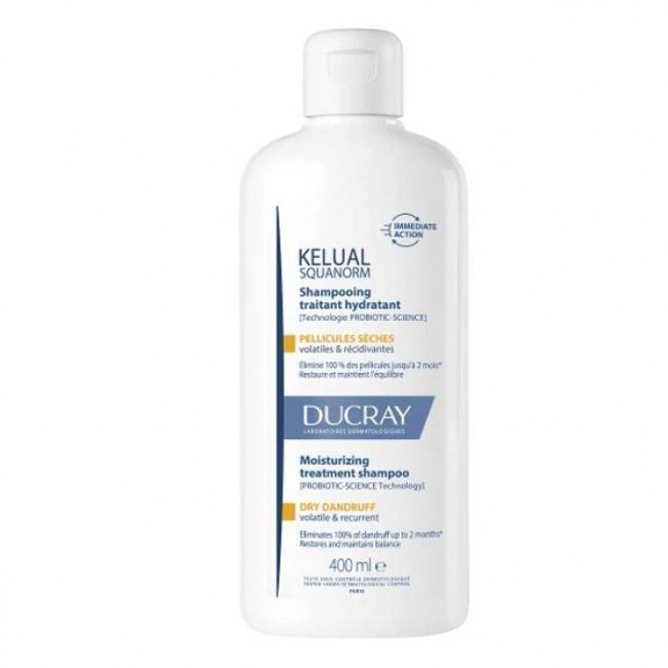 Ducray Kelual Squanorm Shampoo Pellicules Seches 400ml | Ενυδατικό Σαμπουάν Αγωγής - Ξηρή Πιτυρίδα