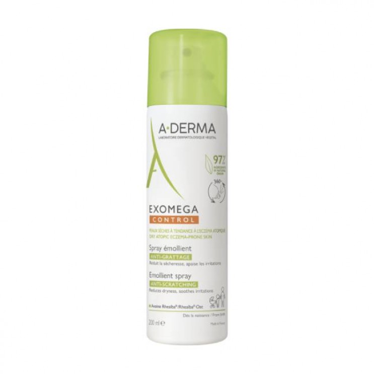 A-Derma Exomega Control Spray Emollient 200ml | Μαλακτικό Σπρέι με Λεπτόρρευστη Υφή για το Ατοπικό και Ξηρό Δέρμα
