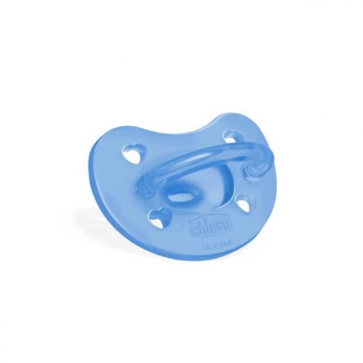 Chicco Physio Forma Soft Blue, 6-16m 1τμχ | Πιπίλα Όλο Σιλικόνη Μπλέ, 6-16m
