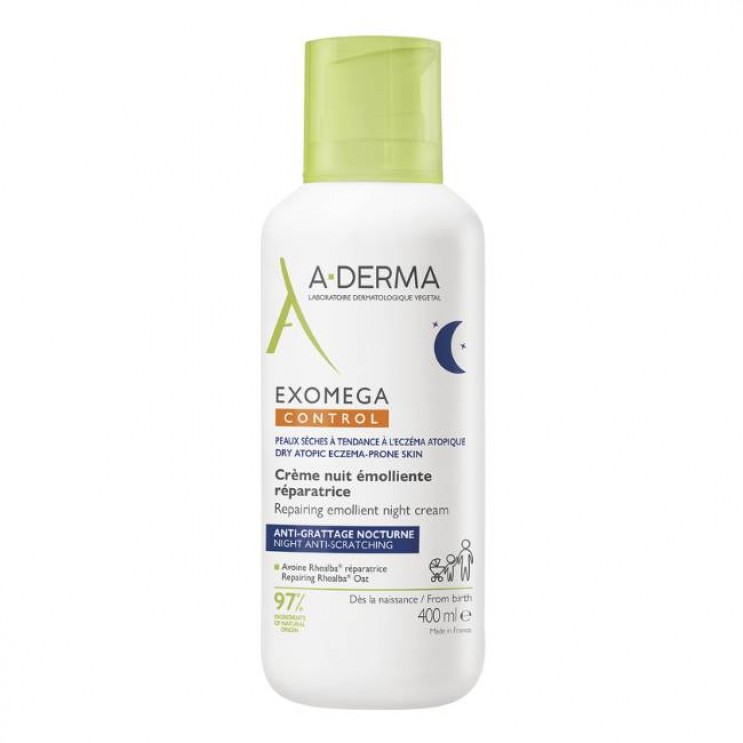 A-Derma Exomega Control Creme Nuit 200ml | Μαλακτική Κρέμα Νύχτας για το Ατοπικό και Ξηρό Δέρμα