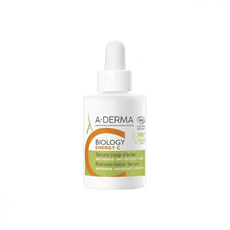 A-Derma Biology Vit C Serum 30ml | Βιολογικός Ορός Ενίσχυσης Λάμψης με Βιταμίνη C για το Πρόσωπο & το Λαιμό