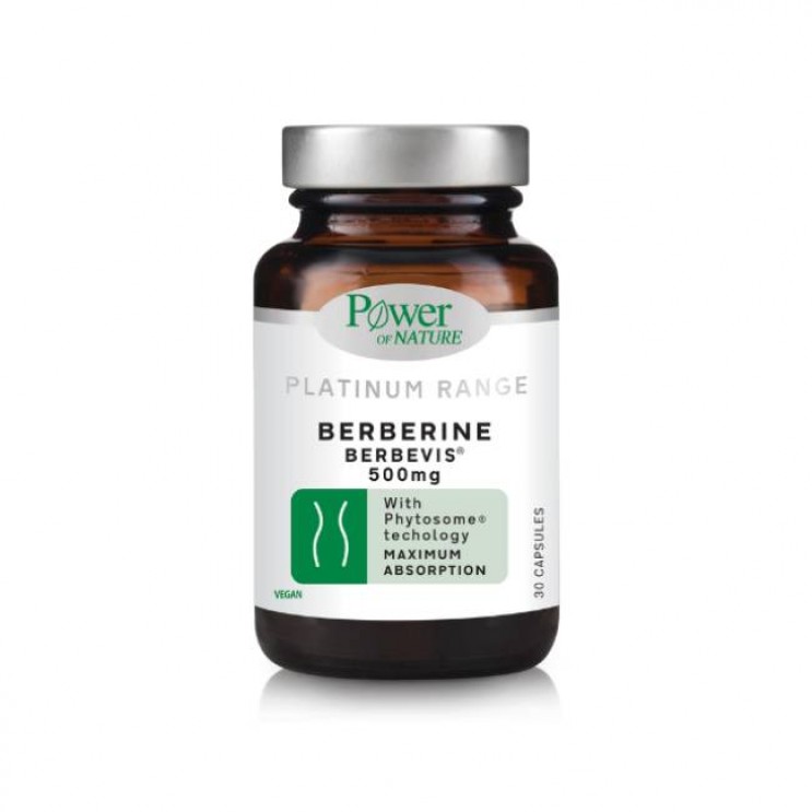 Power Health Platinum Range Berberine 500mg 30caps | Συμπλήρωμα Διατροφής με Εκχύλισμα Βερβερίνης