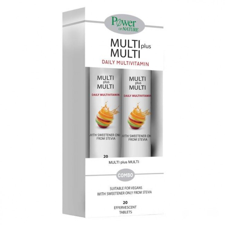 Power Health Multi plus Multi Daily Multivitamin 2x20eff.tabs | Πολυβιταμίνη για Ενέργεια με Γεύση Ροδάκινο ΒΙΤΑΜΙΝΕΣ