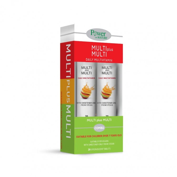 Power Health Multi plus Multi Daily Multivitamin 2x20eff.tabs | Πολυβιταμίνη για Ενέργεια με Γεύση Ροδάκινο ΒΙΤΑΜΙΝΕΣ