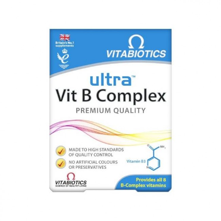 Vitabiotics Ultra Vit B Complex 60tabs | Συμπλήρωμα Διατροφής με Βιταμίνες του Συμπλέγματος Β