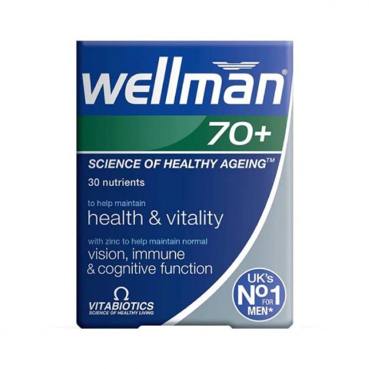 Vitabiotics Wellman 70+ 30tabs | Πολυβιταμίνη για Άντρες άνω των 70