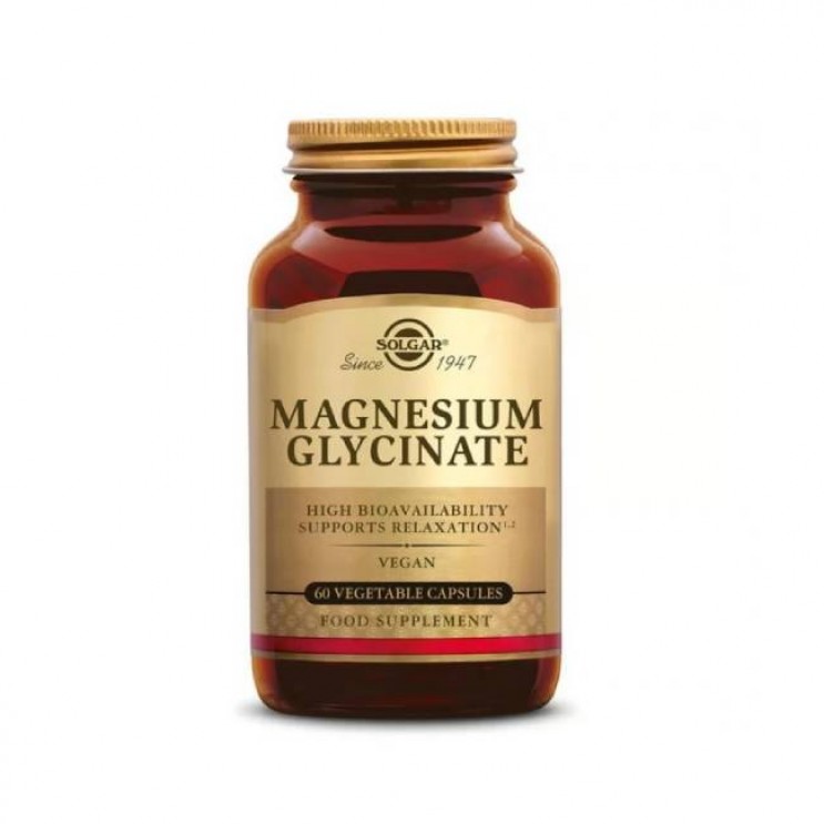 Solgar Magnesium Glycinate 60veg.caps | Συμπλήρωμα Διατροφής με Μαγνήσιο Γλυκινικό 