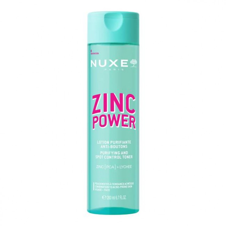 Nuxe Zinc Power Purifying and Spot Control Toner 200ml | Λοσιόν Καθαρισμού και Ελέγχου των Μαύρων Στιγμάτων