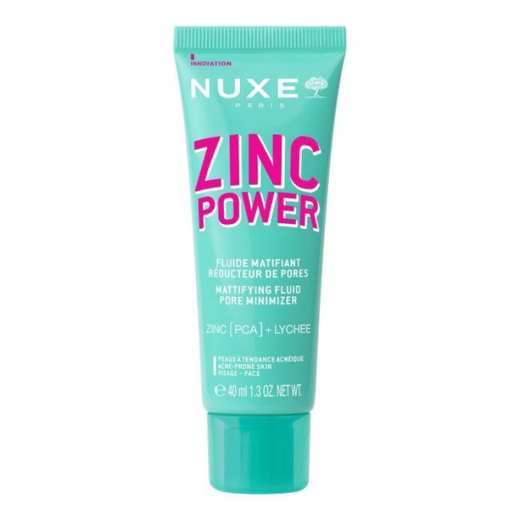 Nuxe Zinc Power Mattifying Fluid Pore Minimizer 40ml | Κρέμα Προσώπου για Ματ Αποτέλεσμα και Μείωση των Πόρων