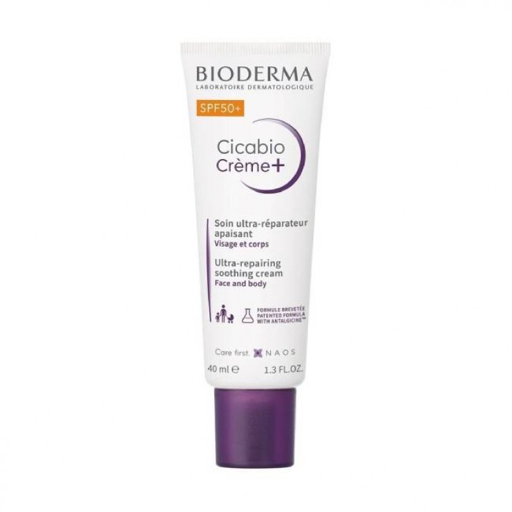 Bioderma Cicabio Crème+ SPF50+ 40ml | Κρέμα για Επανόρθωση & Καταπράυνση με spf50