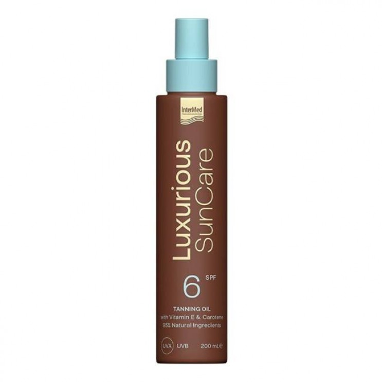 Intermed Luxurious Sun Care Tanning Oil SPF6 200ml | Ξηρό Λάδι για Γρήγορο & Έντονο Μαύρισμα