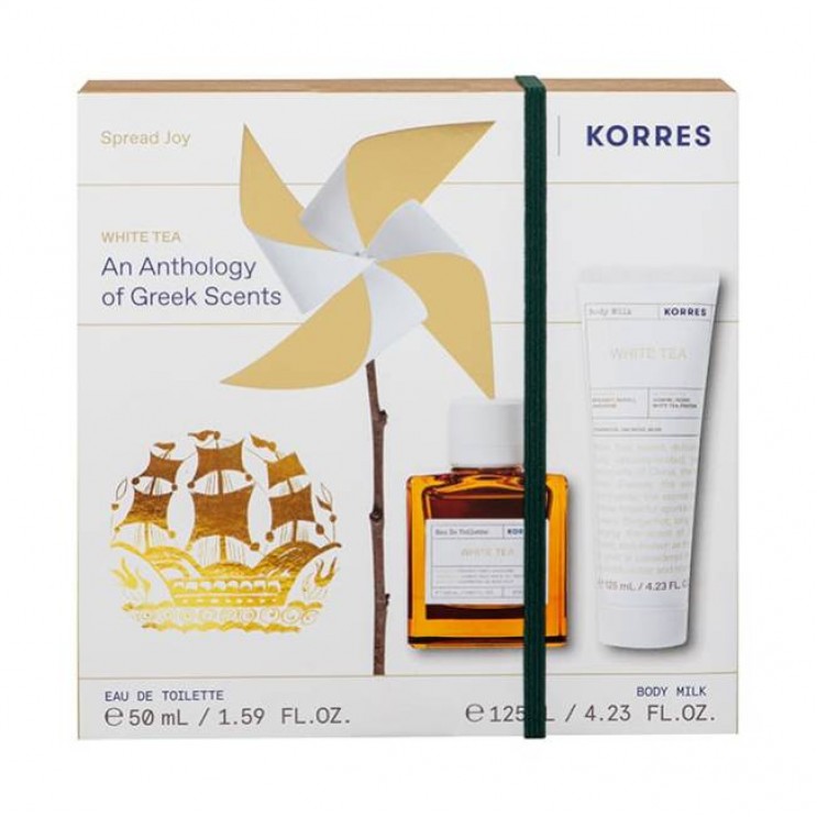 Korres White Tea Eau de Toilette Γυναικείο Άρωμα 50ml & Body Milk White Tea Γαλάκτωμα Σώματος 125ml 