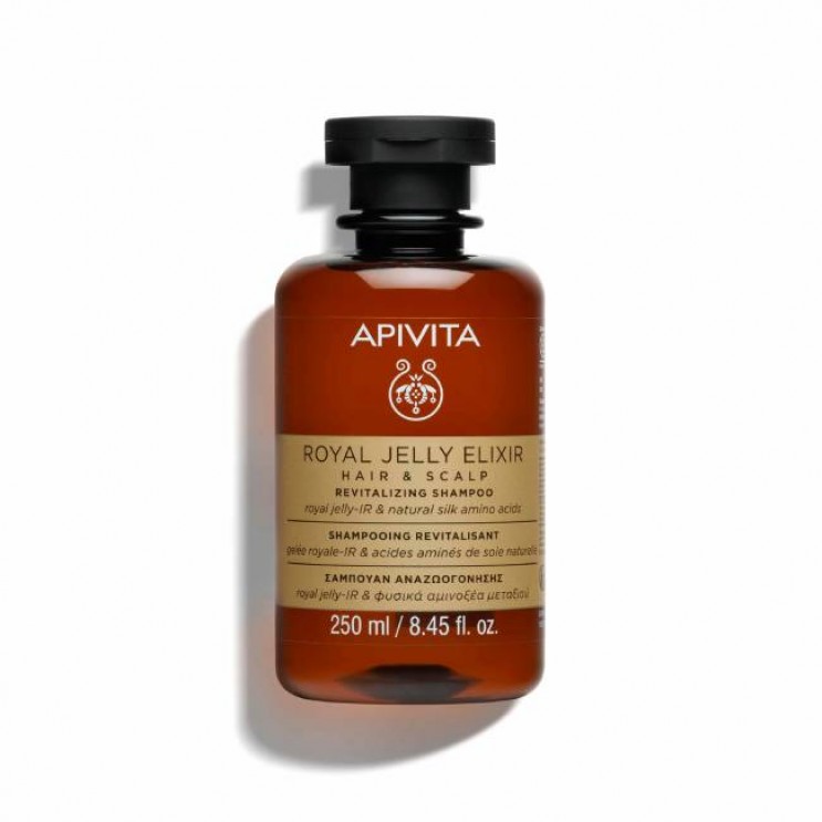 Apivita Royal Jelly Elixir Hair & Scalp Revitalizing Shampoo 250ml | Σαμπουάν Αναζωογόνησης Royal Jelly-IR & Φυσικά Αμινοξέα Μεταξιού 