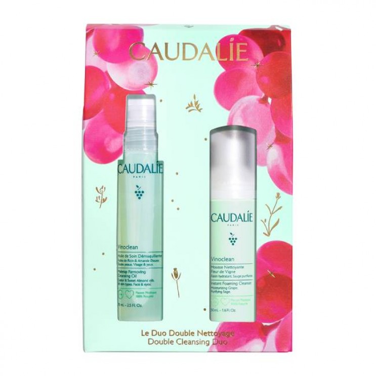 Caudalie Vinoclean Make-Up Removing Cleansing Oil  Λάδι Καθαρισμού & Ντεμακιγιάζ  για Πρόσωπο και Μάτια 75ml & Vinoclean Instant Foaming Cleanser Απαλός Αφρός Καθαρισμού Προσώπου 50ml ΦΡΟΝΤΙΔΑ ΠΡΟΣΩΠΟΥ