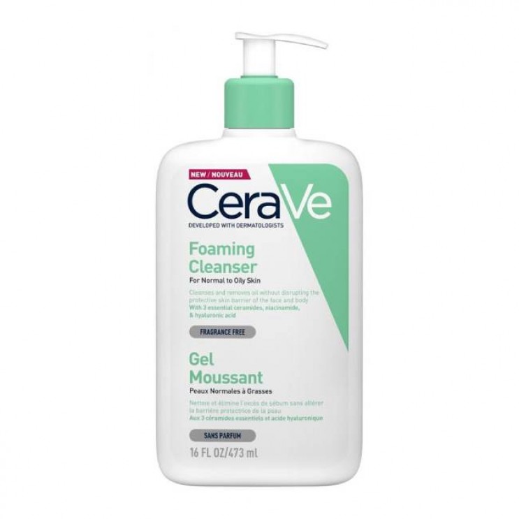 CeraVe Foaming Cleanser 473ml | Gel Καθαρισμού για Πρόσωπο και Σώμα με Υαλουρονικό Οξύ, Ceramides και Νιασιναμίδη  ΦΡΟΝΤΙΔΑ ΠΡΟΣΩΠΟΥ