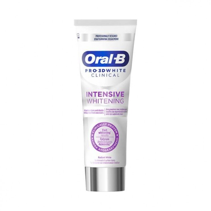 Oral-B Pro-3D White Clinical Intensive Whitening Toothpaste 75ml | Οδοντόκρεμα για Λευκότερα Δόντια