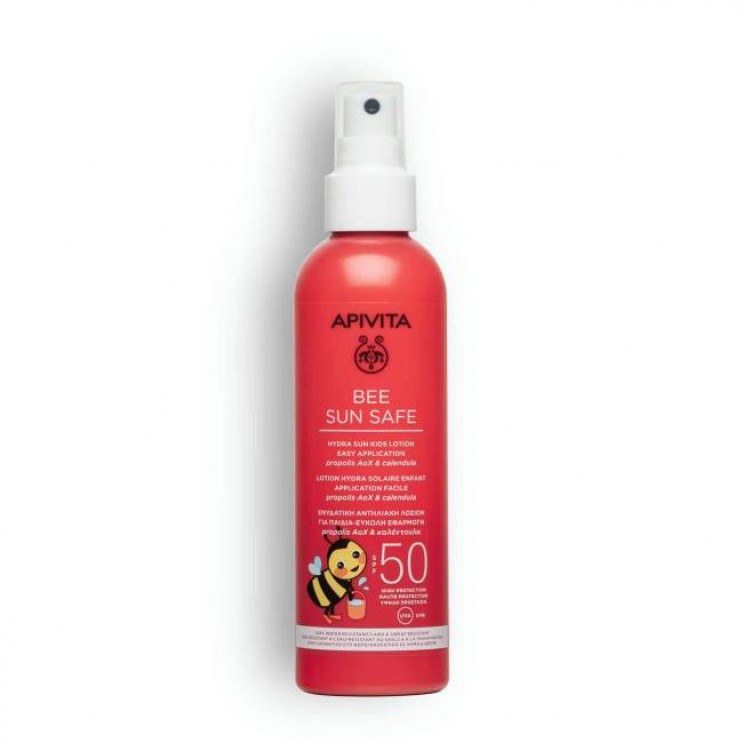 Apivita Bee Sun Safe Hydra Sun Kids Lotion SPF50 200ml | Ενυδατική Αντηλιακή Λοσιόν για Παιδιά - Εύκολη Εφαρμογή 