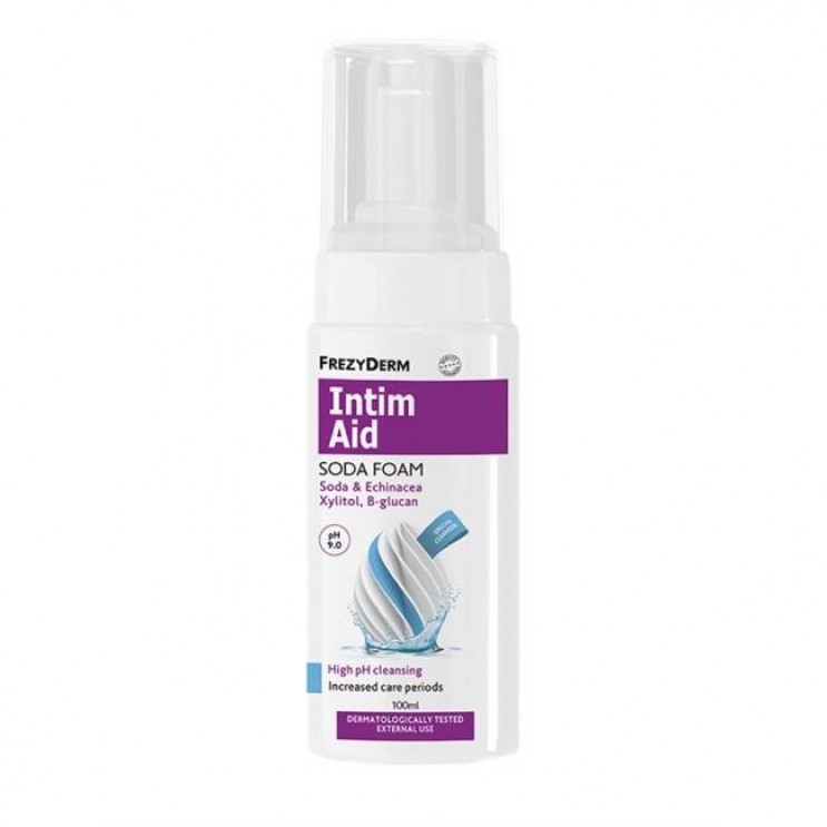 Frezyderm Intim Aid Soda Foam ph 9.0 100ml | Ειδικός Αφρός Καθαρισμού Υψηλού pH για την Ευαίσθητη Περιοχή σε Περίοδο Αντιμυκητιασικών Αγωγών 