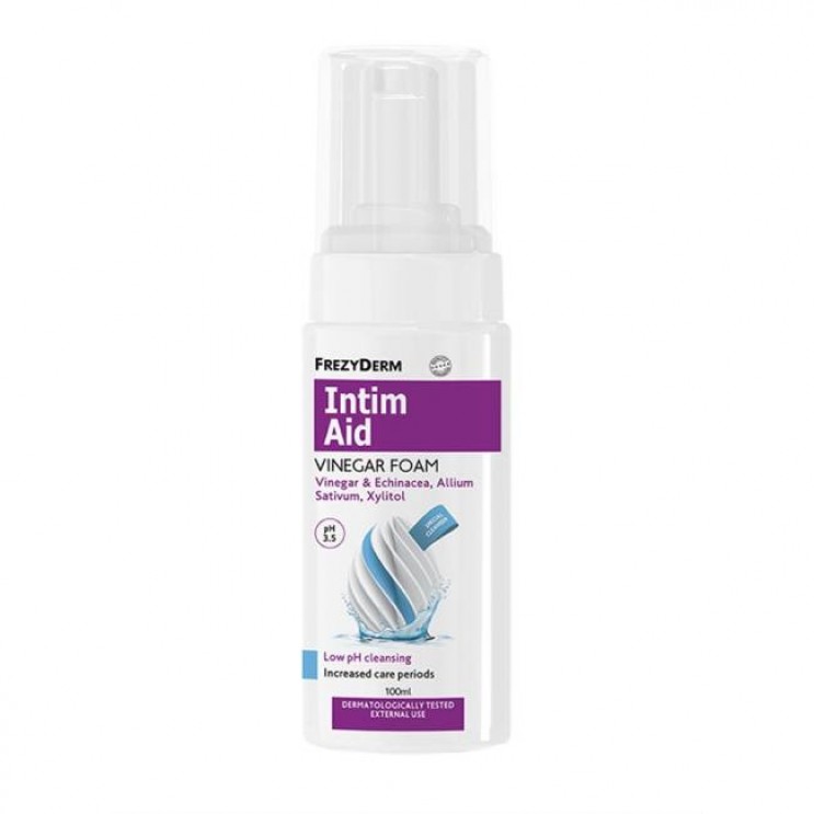 Frezyderm Intim Aid Vinegar Foam ph3.5 100ml | Ειδικός Αφρός Καθαρισμού Χαμηλού pH για την Ευαίσθητη Περιοχή σε Περίοδο Αντιβακτηριακών Αγωγών 