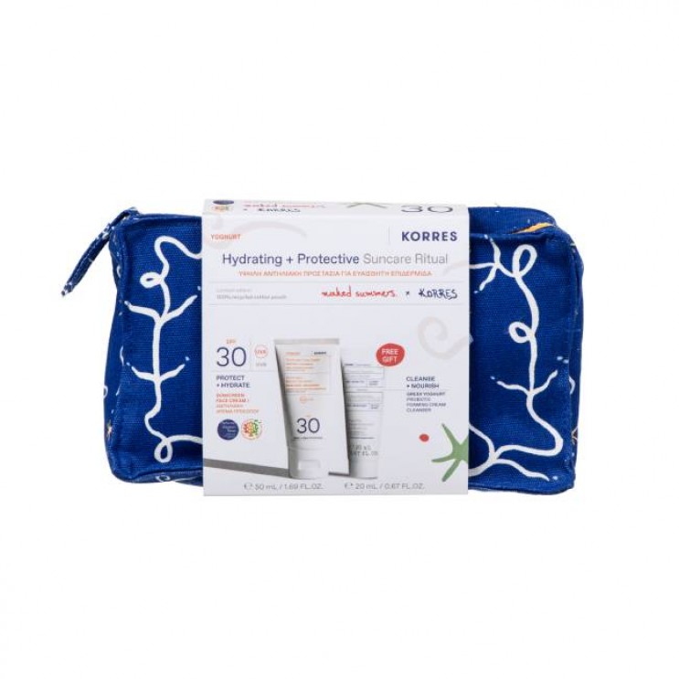 Korres Sunscreen Yoghurt Face Cream SPF30 Αντηλιακή Κρέμα Προσώπου με Γιαούρτι 50ml & Δώρο Greek Yoghurt Αφρώδης Κρέμα Καθαρισμού με Προβιοτικά 20ml