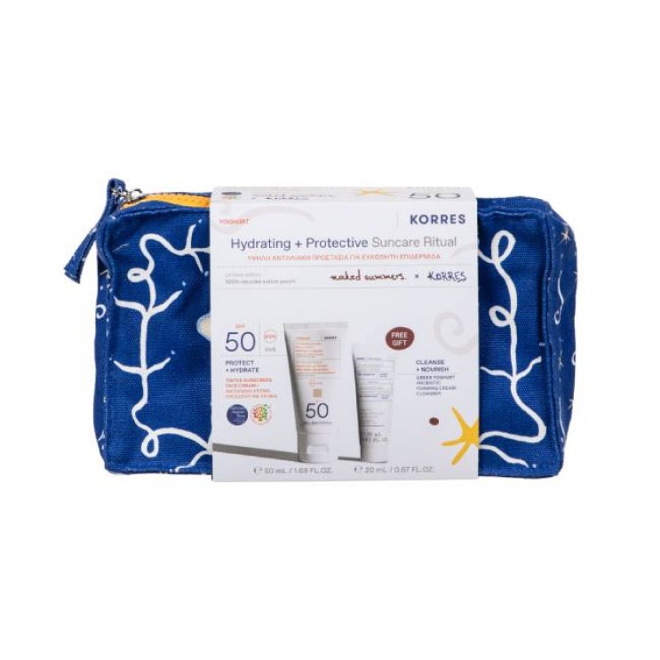 Korres Sunscreen Yoghurt Face Cream SPF50 Tinted  Αντηλιακή Κρέμα Προσώπου Γιαούρτι με Χρώμα SPF 50 50ml & Δώρο Greek Yoghurt Αφρώδης Κρέμα Καθαρισμού με Προβιοτικά 20ml ΦΡΟΝΤΙΔΑ ΠΡΟΣΩΠΟΥ