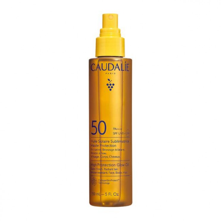 Caudalie Suncare High Protection Glow Oil 150ml | Αντηλιακό Λάδι Προσώπου, Σώματος & Μαλλιών Πολύ Υψηλής Προστασίας για Λαμπερό Μαύρισμα
