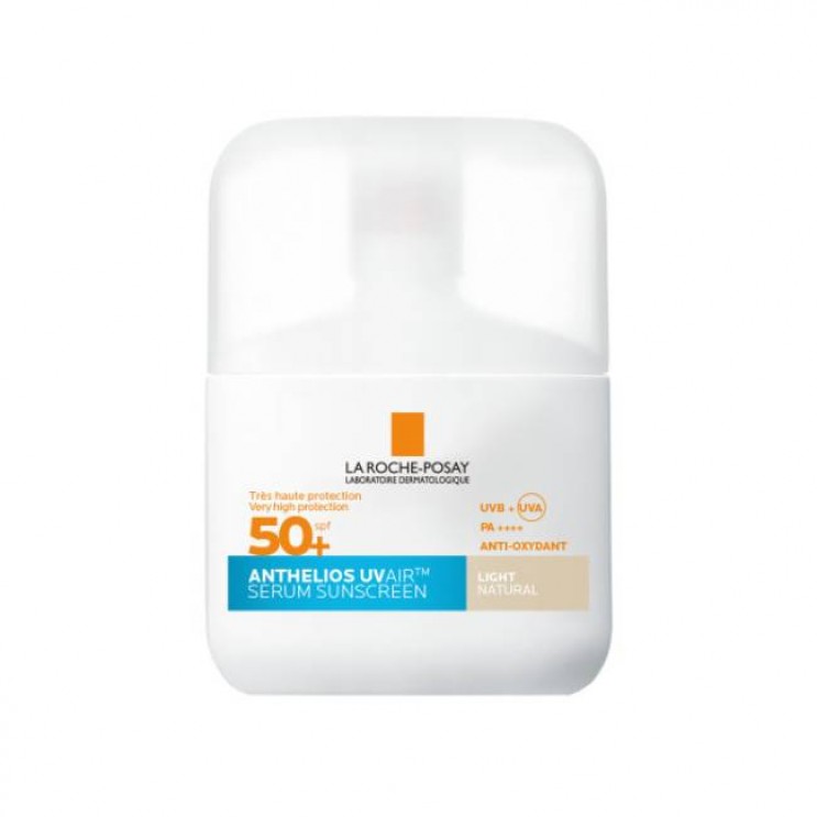 La Roche Posay Anthelios UV Air Serum Sunscreen 50ml | Aντηλιακό Προσώπου με Αέρινη Υφή για 16ωρη Αντιοξειδωτική Προστασία με Χρώμα - Light Απόχρωση