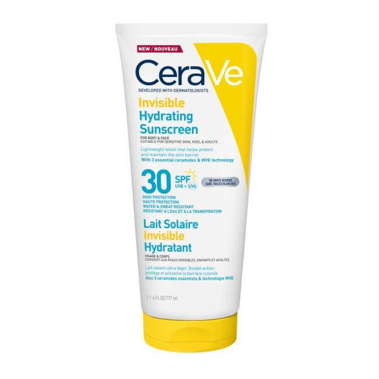 CeraVe Invisible Hydrating Sunscreen SPF30+ 177ml | Αντηλιακό για Πρόσωπο και Σώμα