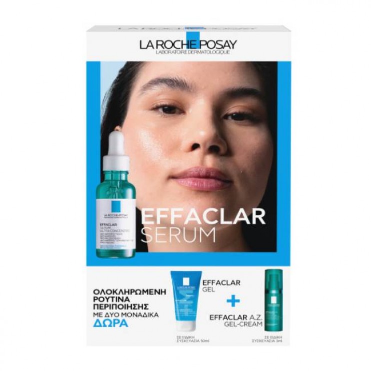 La Roche Posay Effaclar Serum Ορός κατά των Επίμονων Ατελειών & Δώρο Effaclar Gel 50ml & Effaclar A.Z Gel-Cream 3ml