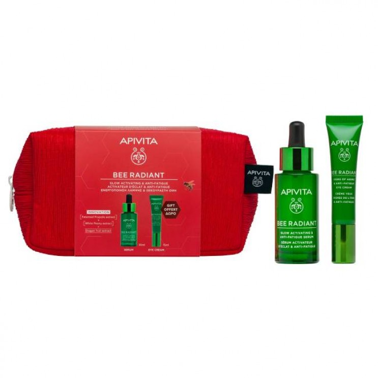 Apivita Bee Radiant Serum Ορός Ενεργοποίησης Λάμψης για Ξεκούραστη Όψη 30ml & Δώρο Bee Radiant Eye Cream Κρέμα Ματιών για Σημάδια Γήρανσης & Ξεκούραστη Όψη 15ml  ΦΡΟΝΤΙΔΑ ΠΡΟΣΩΠΟΥ