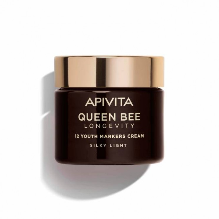 Apivita Queen Bee Longevity Light Cream 50ml  | Ελαφριά Μεταξένια Κρέμα για Δράση σε 12 Δείκτες Νεότητας