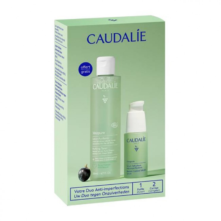 Caudalie Vinopure Blemish Control Salicylic Serum Ορός Προσώπου κατά των Ατελειών 30ml & Δώρο Vinopure Lotion PurifianteΛοσιόν Προσώπου Κατά των Ατελειών 200ml   ΦΡΟΝΤΙΔΑ ΠΡΟΣΩΠΟΥ